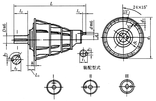 NCZF型行星齒輪減速機(jī)外形及安裝尺寸
