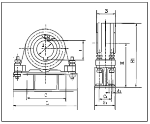 TD75型帶式輸送機(jī)配套專用逆止器外形及安裝尺寸