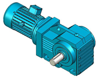 CZS斜齒輪蝸桿減速機(jī)實體模型