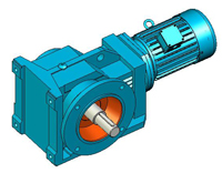 CZS斜齒輪蝸桿減速機(jī)實體模型