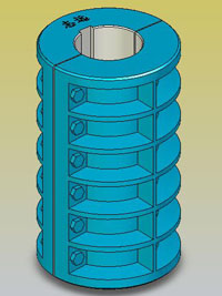 夾殼聯(lián)軸器實(shí)體模型