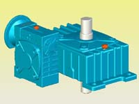 WDEDO型蝸輪蝸桿減速機(jī)實(shí)體模型