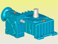 WDEDO型蝸輪蝸桿減速機(jī)實(shí)體模型