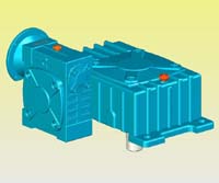 WDEDX型蝸輪蝸桿減速機(jī)實(shí)體模型