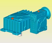 WDEDX型蝸輪蝸桿減速機(jī)實(shí)體模型