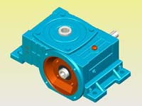 WDWDKO型蝸輪蝸桿減速機實體模型