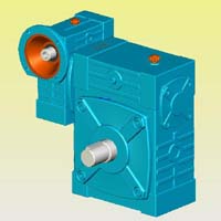 WDWED型蝸輪蝸桿減速機(jī)實(shí)體模型