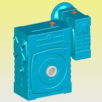 WDWEDK型蝸輪蝸桿減速機(jī)實(shí)體模型