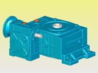 WDWEDKO型蝸輪蝸桿減速機(jī)實(shí)體模型