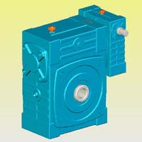 WPWEK型蝸輪蝸桿減速機(jī)實(shí)體模型