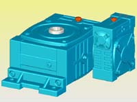 WPWEKO型蝸輪蝸桿減速機(jī)實(shí)體模型