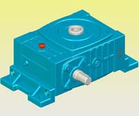 WPWKO型蝸輪蝸桿減速機實體模型