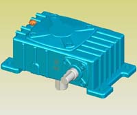 WPX型蝸輪蝸桿減速機(jī)實(shí)體模型