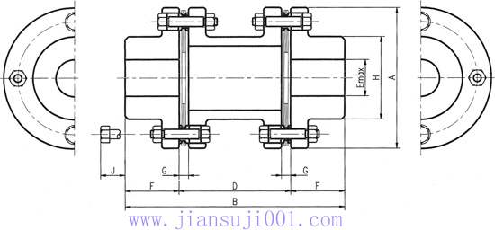 T41系列鋼片式撓性聯(lián)軸器技術(shù)參數(shù)及外形安裝尺寸