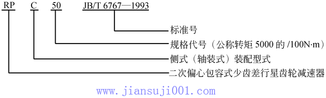 RP型行星齒輪減速器JB/T6767-1993