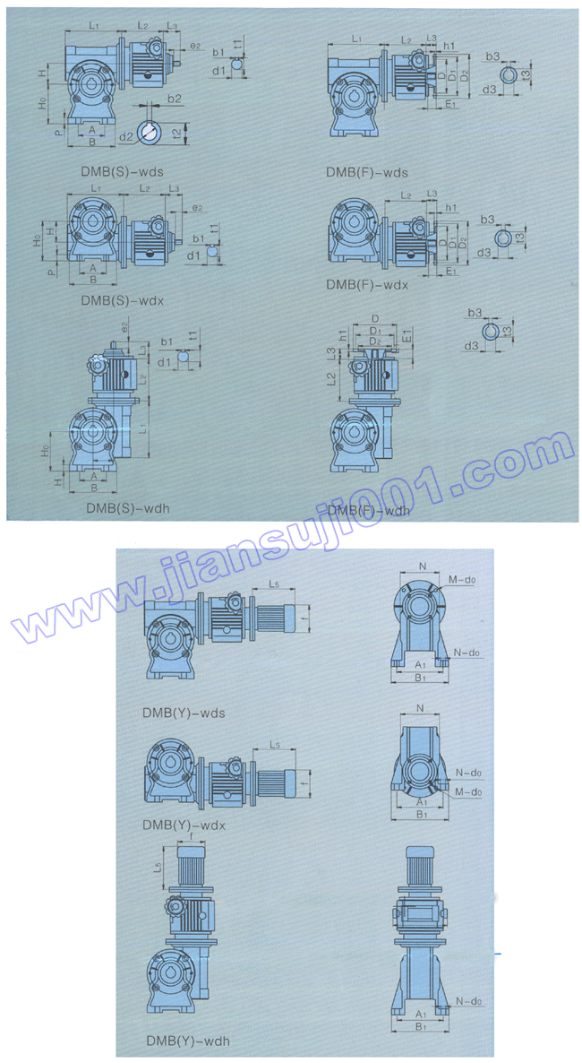 DMB系列無(wú)級(jí)變速器與Wd系列蝸輪減速器組合