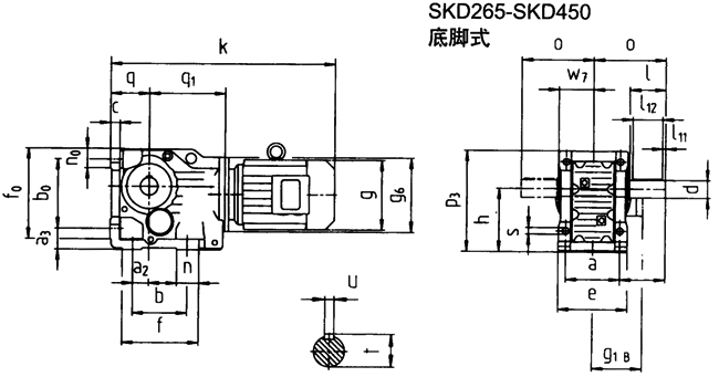 SK系列斜齒輪—蝸旋傘齒輪減速電機(jī)