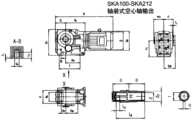 SK系列斜齒輪—蝸旋傘齒輪減速電機