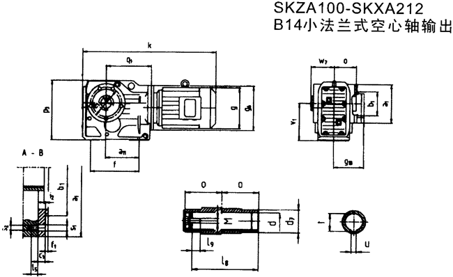 SK系列斜齒輪—蝸旋傘齒輪減速電機(jī)