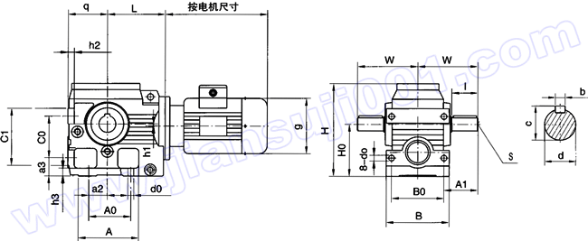 WS系列圓柱蝸桿減速電機(jī)