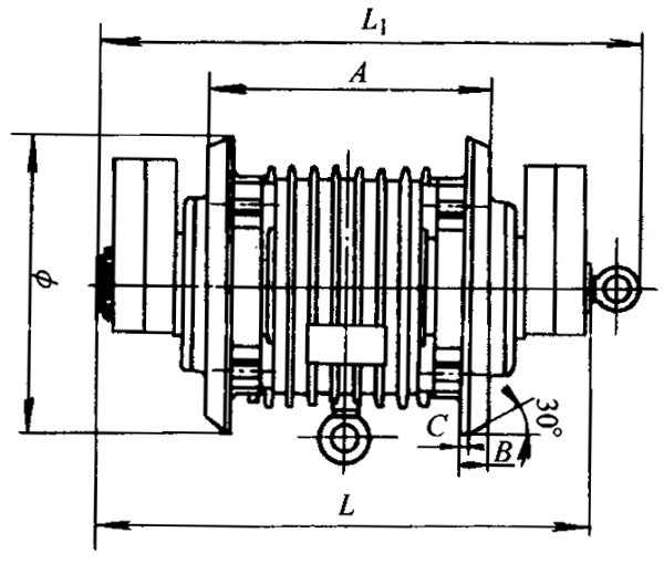 YZL系列立式振動(dòng)電動(dòng)機(jī)外形及安裝尺寸